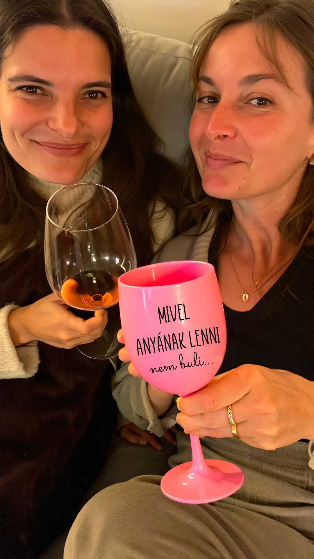 Borospoharak Mivel Anyának Lenni Nem Buli Rózsaszín - Lovelo