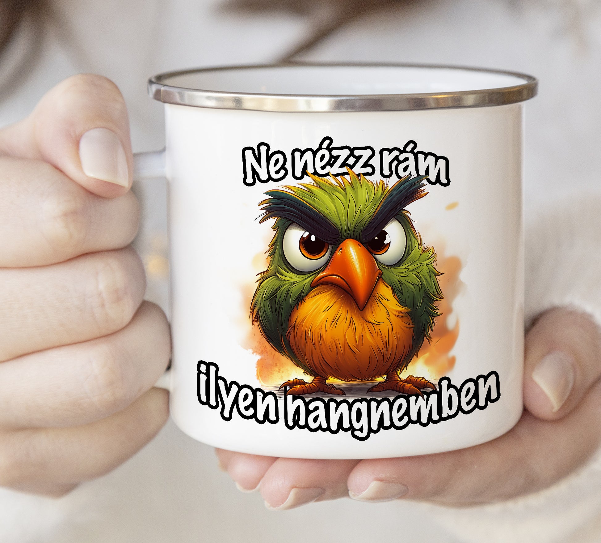 Zománc bögre Ne nézz rám ilyen hangnemben - Lovelo