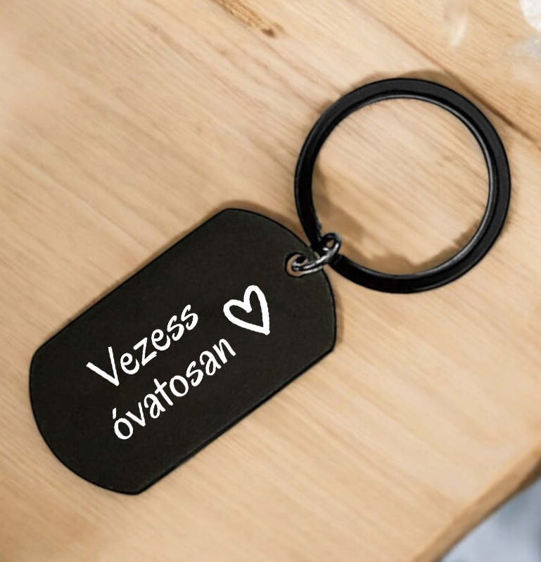 Vezess óvatosan Fém kulcstartó - Lovelo