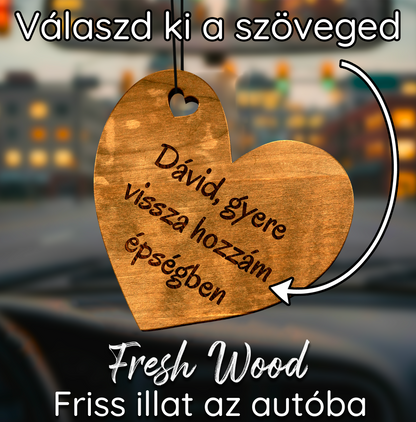 Egyedi autós illatosító – Szív - Lovelo