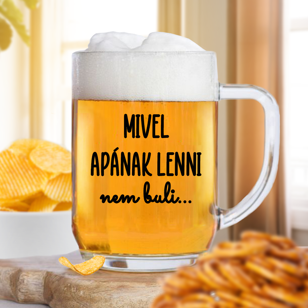 Mivel apának lenni nem buli söröspohár - Lovelo