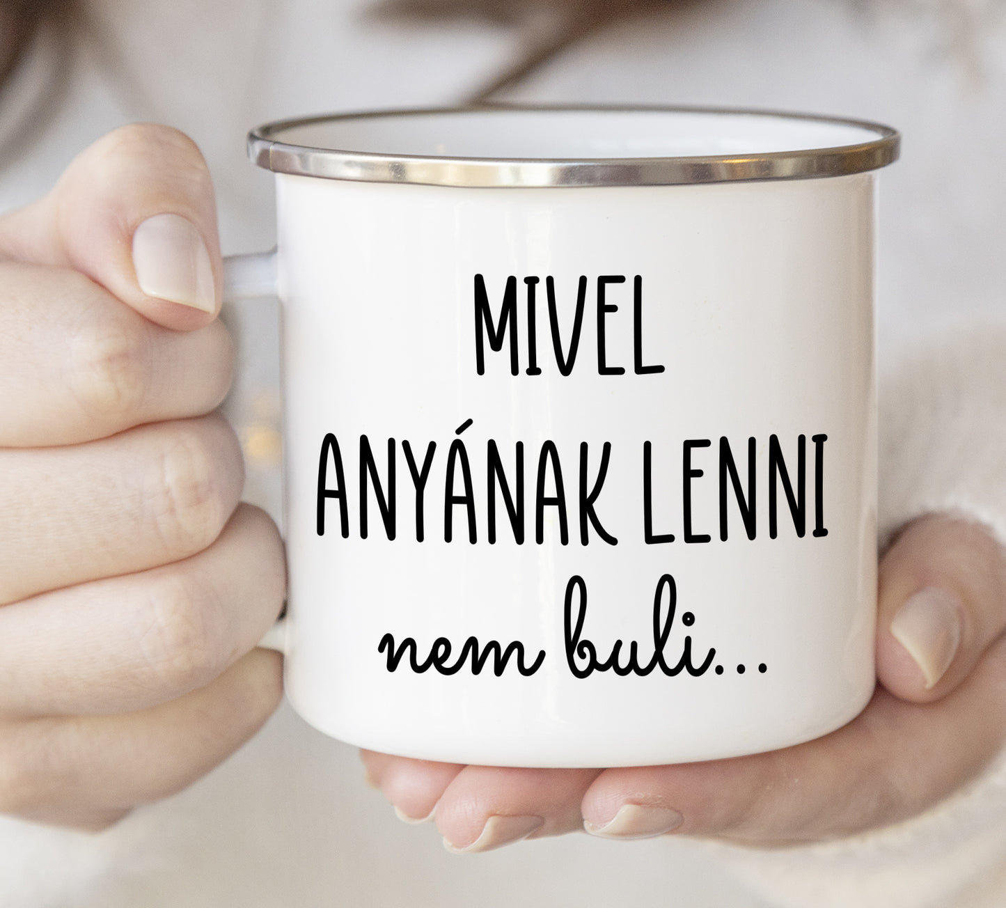 Mivel anyának lenni nem buli zománc bögre - Lovelo