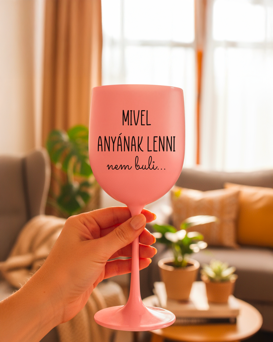 Borospoharak Mivel Anyának Lenni Nem Buli Rózsaszín
