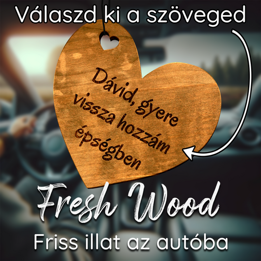 Egyedi autós illatosító – Szív - Lovelo
