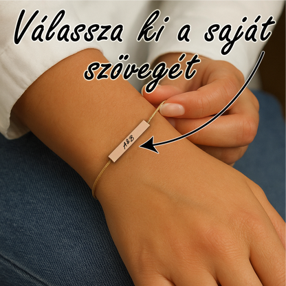 Elegáns karkötő - Egyedi szöveggel - Lovelo