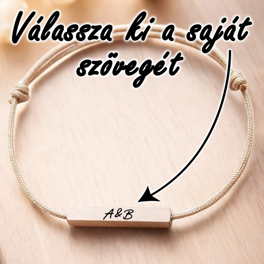 Elegáns karkötő - Egyedi szöveggel - Lovelo