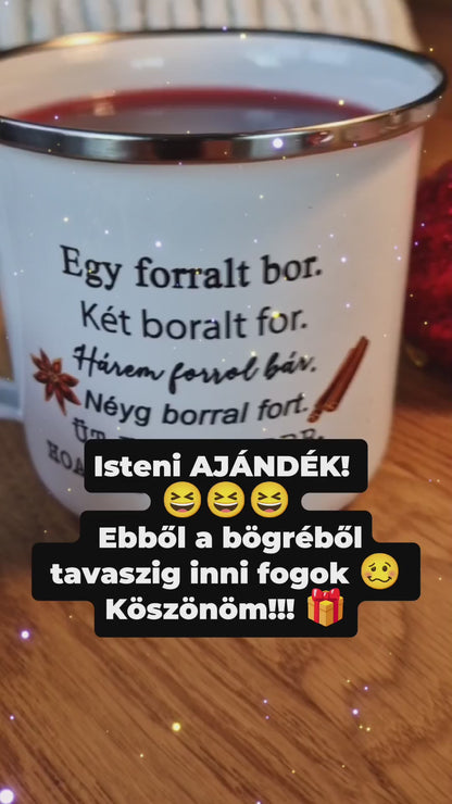 Forralt bor zománc bögre